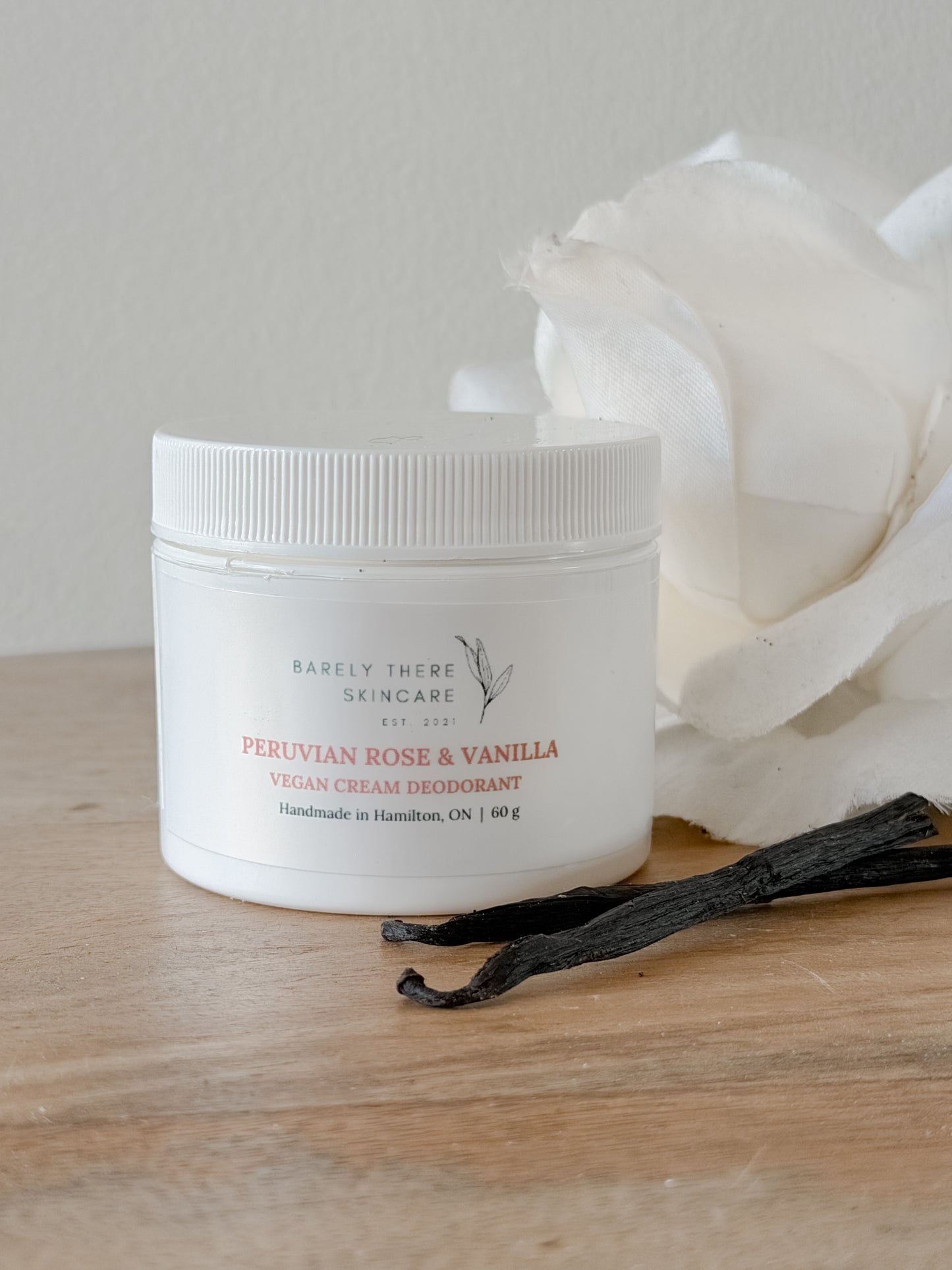 PERUVIAN ROSE & VANILLA Vegan Cream Deodorant